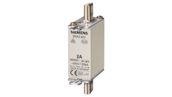 Плавкая вставка низковольтная GL/GG, типоразмер 00 Siemens 3NA3822