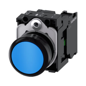 Кнопка, 22 мм, круглая, синяя, с держателем и контактами 1NO Siemens 3SU1100-0AB50-1BA0