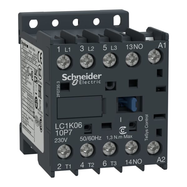 Контактор K 3P, 6А,НО,24В винтовой зажим Schneider Electric LC1K0610B7