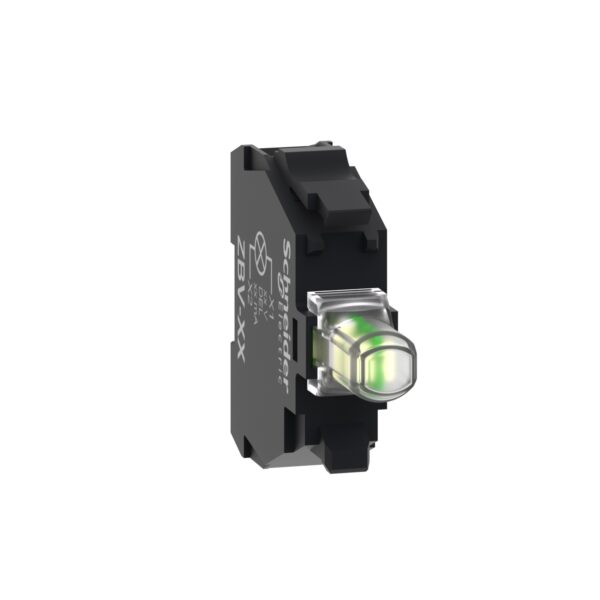 Световой блок для головки Ø22 мм, белый, встроенный светодиод, 24 V AC/DC Schneider Electric ZBVB1